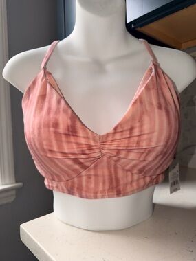 Shade & Shore bra Blush Pink Tie-Dye Bralette